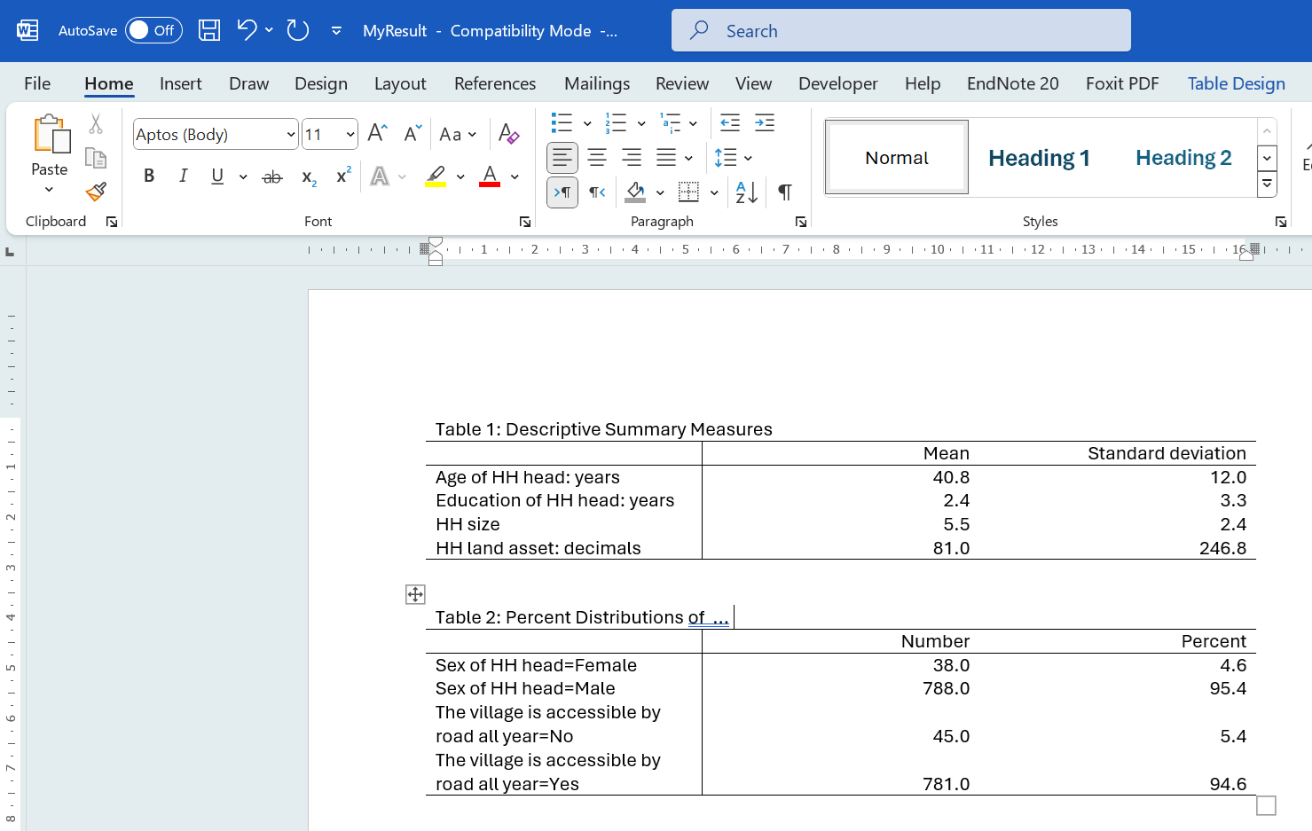 Exporting Result to MS Word - 1